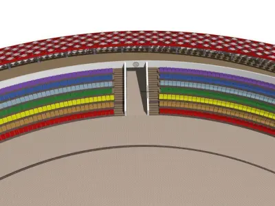 Semicircular amphitheater 3D model