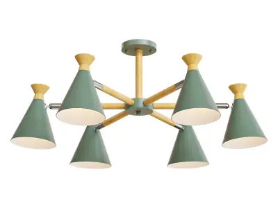 OLA Chandelier 6 lamps Low-poly 3D model