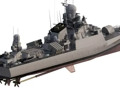 DETAILED GREEK NAVY CORVETTE 3D model