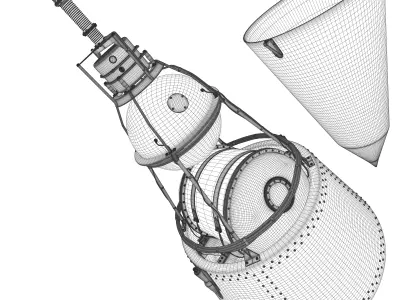 Sputnik 2 Satellite 3D model