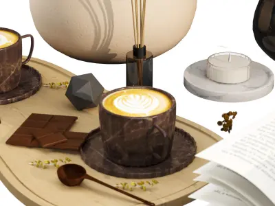 Decorative set 02 3D model 19