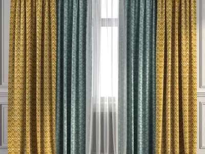 Curtain Set 270 3D model