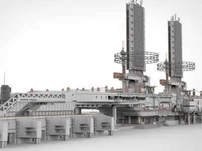 the missile attack warning system 3D model