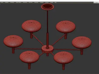 GRAND CHANDELIER Low-poly 3D model