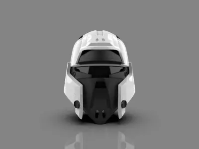 helmet of star wars trooper 3D print model