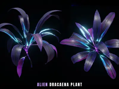 Alien Garden 3D Model Pack