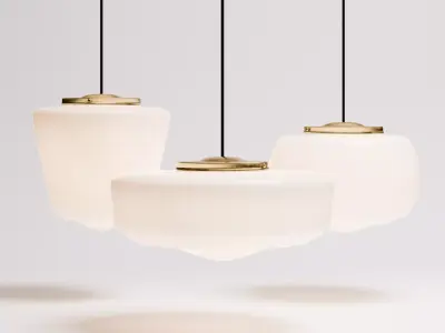 Pendant Lights Set 01 Low-poly 3D model