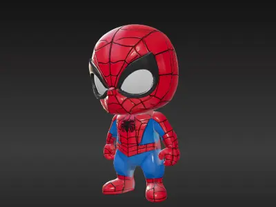 avenger package    Ironman Spiderman And Batman Low-poly 3D model