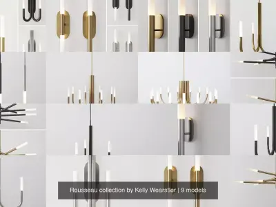 Rousseau collection by Kelly Wearstler 3D Model Pack