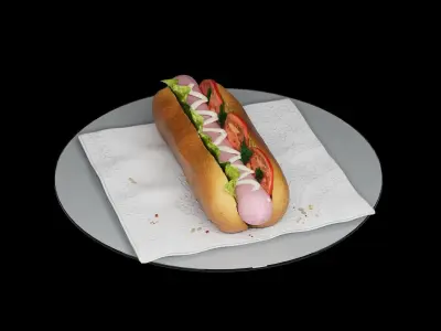 Hotdog third 3D model