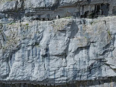 Huge Smooth Cliff Wall Scanned Drone PBR Low-poly 3D model