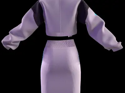 futuristic clothes 3d model Scifi outfit 3D model