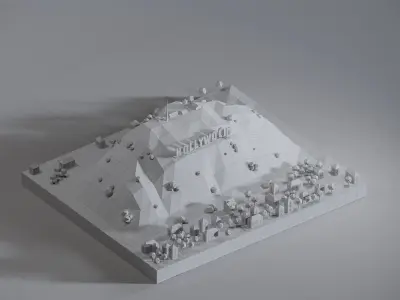Hollywood  Low-poly 3D model