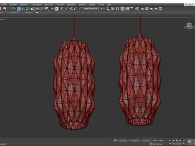 Mimo Faceted Pendant Light Low-poly 3D model