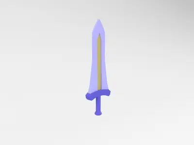 Low poly Sword 027 Low-poly 3D model