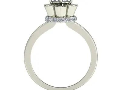 Women Ring  Render 3dm STL OBJ FBX Details 3D print model 78
