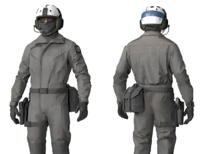 SCIFI XOF Special Operations Uniform Low-poly 3D model