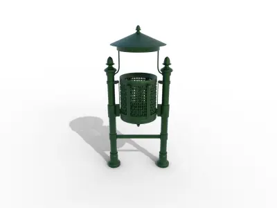 Old trash can for old streets 3d Free 3D model