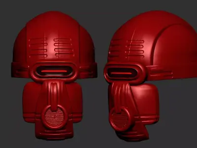 helmet high poly sculpt 3d printable  3D model 125