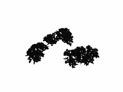  3d High Render Model Dense Forest Barrier In The Forest Area 3D model