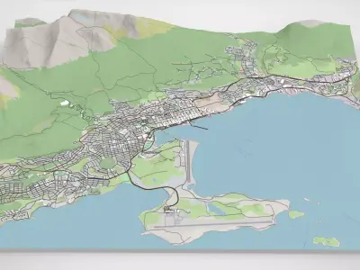 Cityscape Ushuaia Argentina 3D model