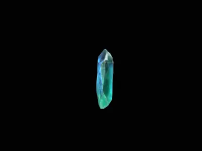 Crystal Low Poly Pbr Set emerald stone Low-poly 3D model