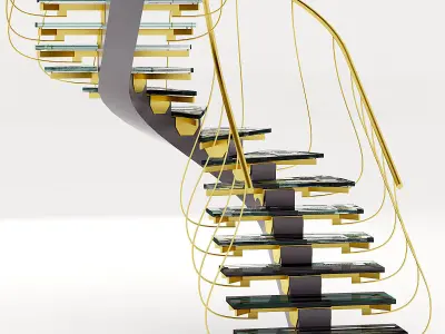 contemporary staircase 3D model