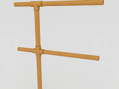 Metal Railling Low-poly 3D model