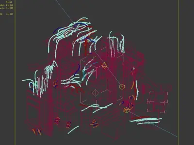Space - Damaged Wall 04 3D model
