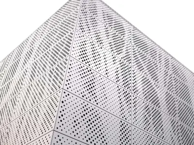perforated metal panel N7  3D model