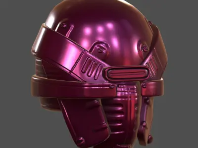 Helmet  pollution ball shaped Low-poly 3D model Low-poly 3D model