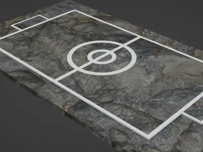 Pokemon stadium - rocks stadium Low-poly 3D model