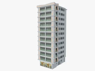Residential Apartment Building 4 3D model