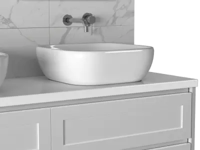 Bathroom Cabinets with washbasins Bathroom furniture Vanity 3D model