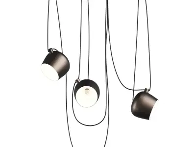 727133 Omega Lightstar chandelier hanging 3D model