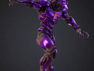 Cybernetic Titan Warrior 3D Model Sci Fi Mecha Character Low-poly 3D model