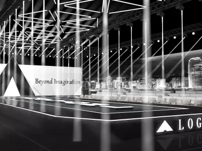 Futuristic Fashion Runway Design 3D model