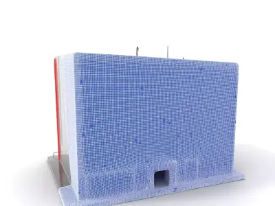 Modern Facade Building model pack Low-poly 3D model