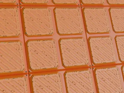 Orange Metal Plate Sci-Fi PBR Seamless Texture