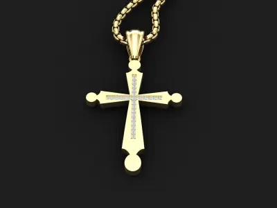 Cross Light Gold 3CP036 3DM STL 3D model