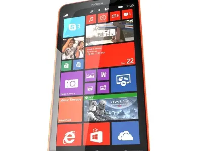  Nokia Lumia 1320 red 3D model