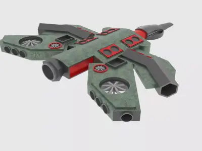 Cosmos 800-E Spaceship  Low-poly 3D model
