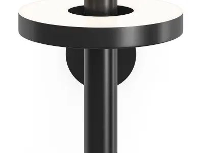 Wall Light Bead Uplight Black Tonone 3D model