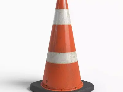 Urban Traffic Cone 3D Model Low-poly 3D model
