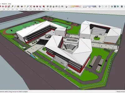 Sketchup School and University H10 3D model