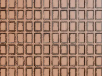 Vintage Framed Wood Wall Panels PBR Seamless Texture