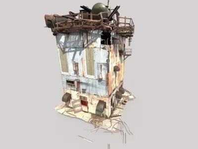 Abandoned Industrial Platform 3D model