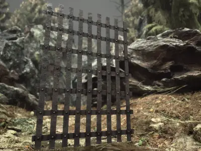 Metal Grid Low-poly 3D model