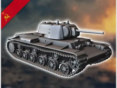 KV-1 M1941 - Soviet army WW2 Second World East front Ostfront RP 3D print model