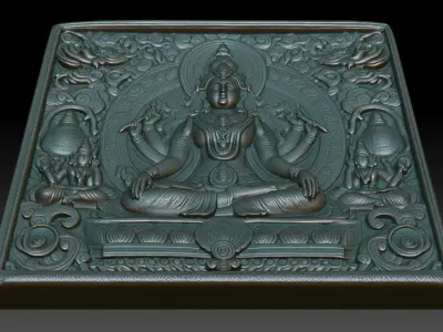 Indian Temple Wall basrelief 26 240619 3D print model